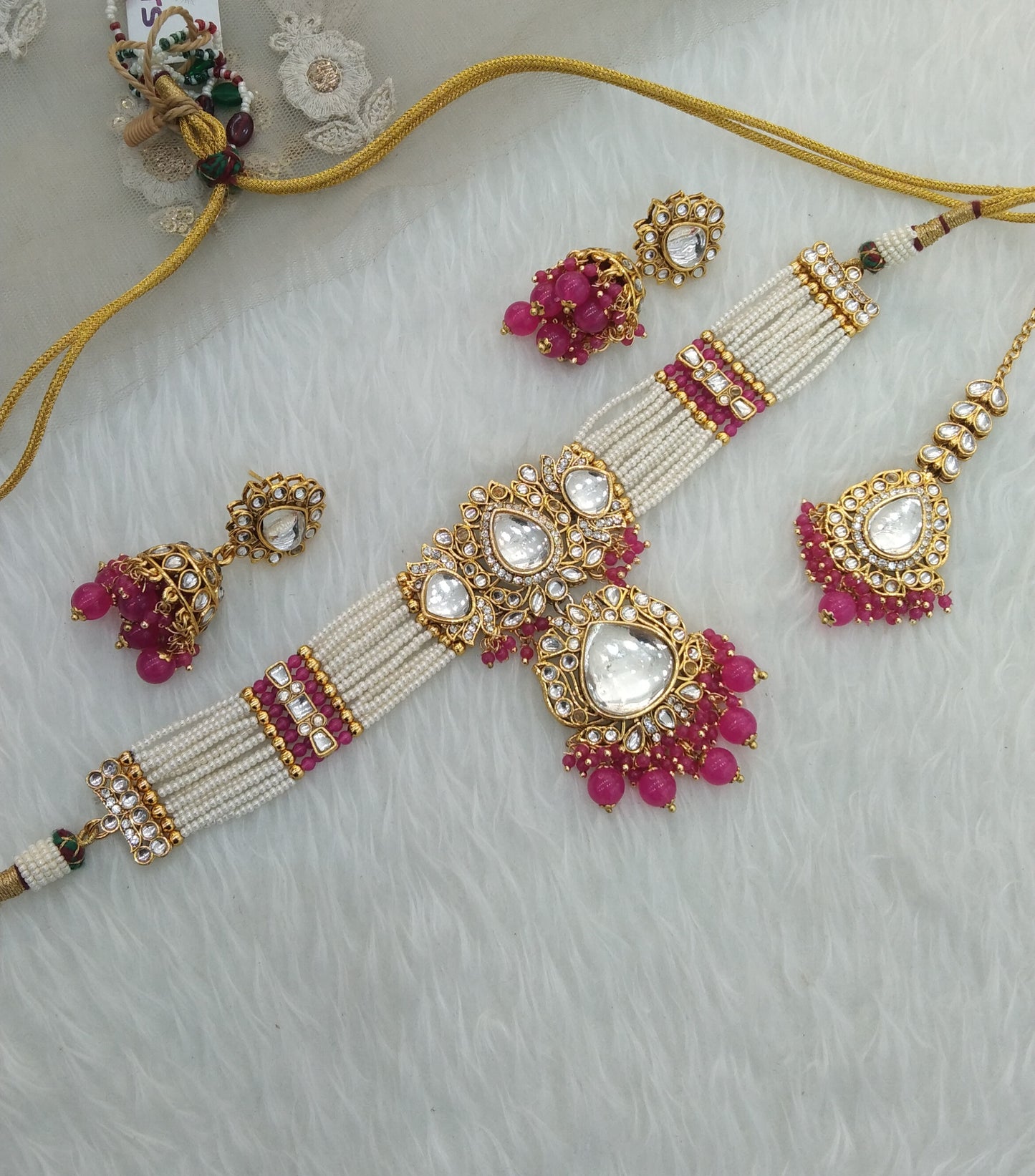 Gaajri Indian Jewellery Kundan choker Urvi Set