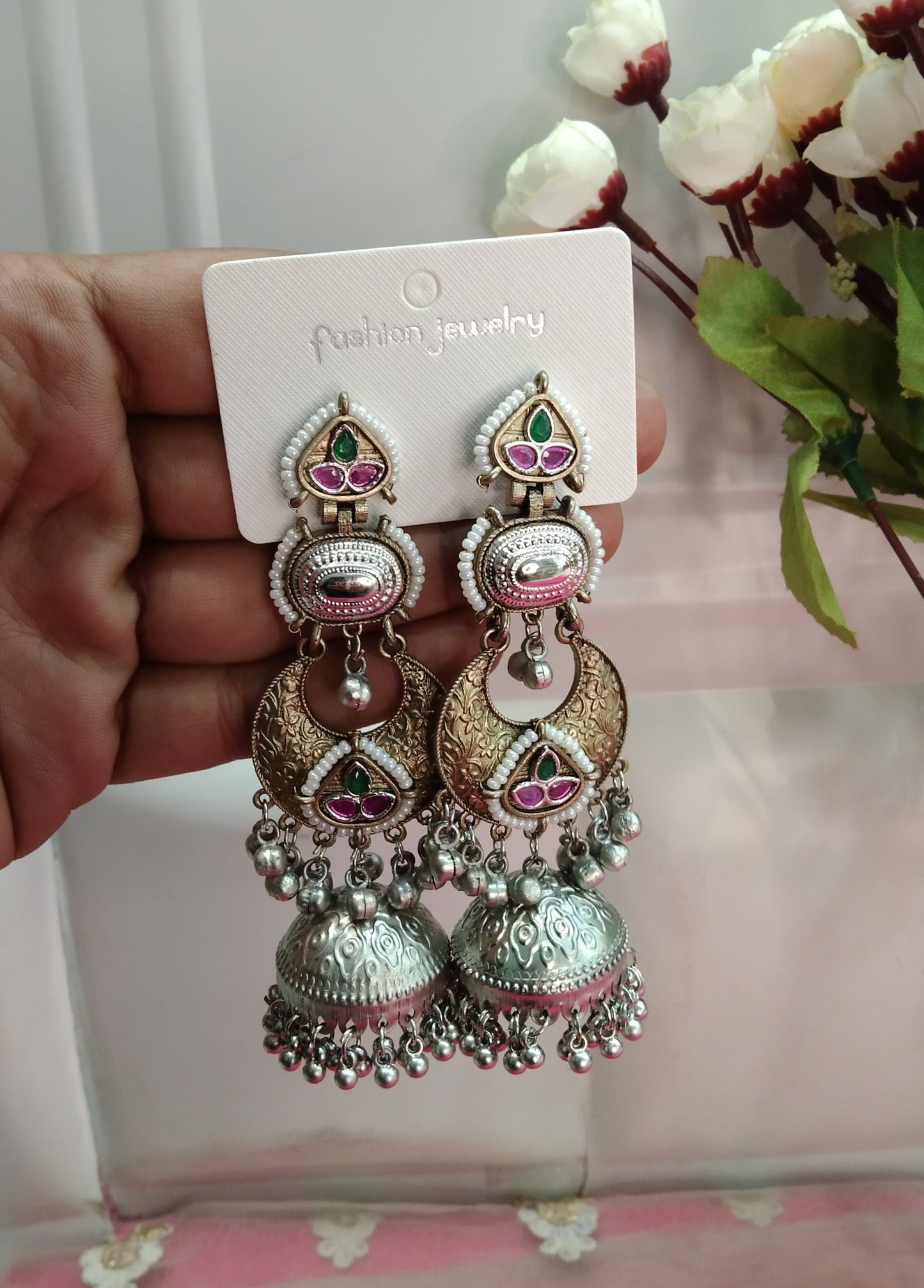 Brass Jhumka Bollywood Kritika Earrings