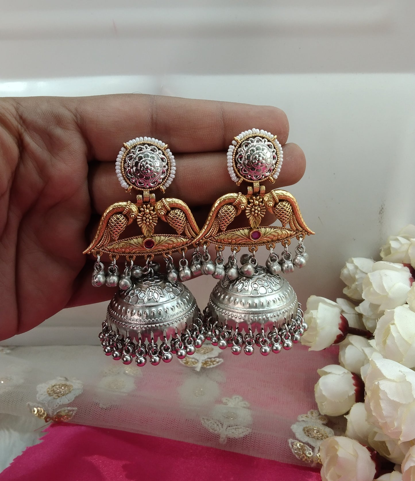 Brass Jhumka Bollywood Kritika Earrings