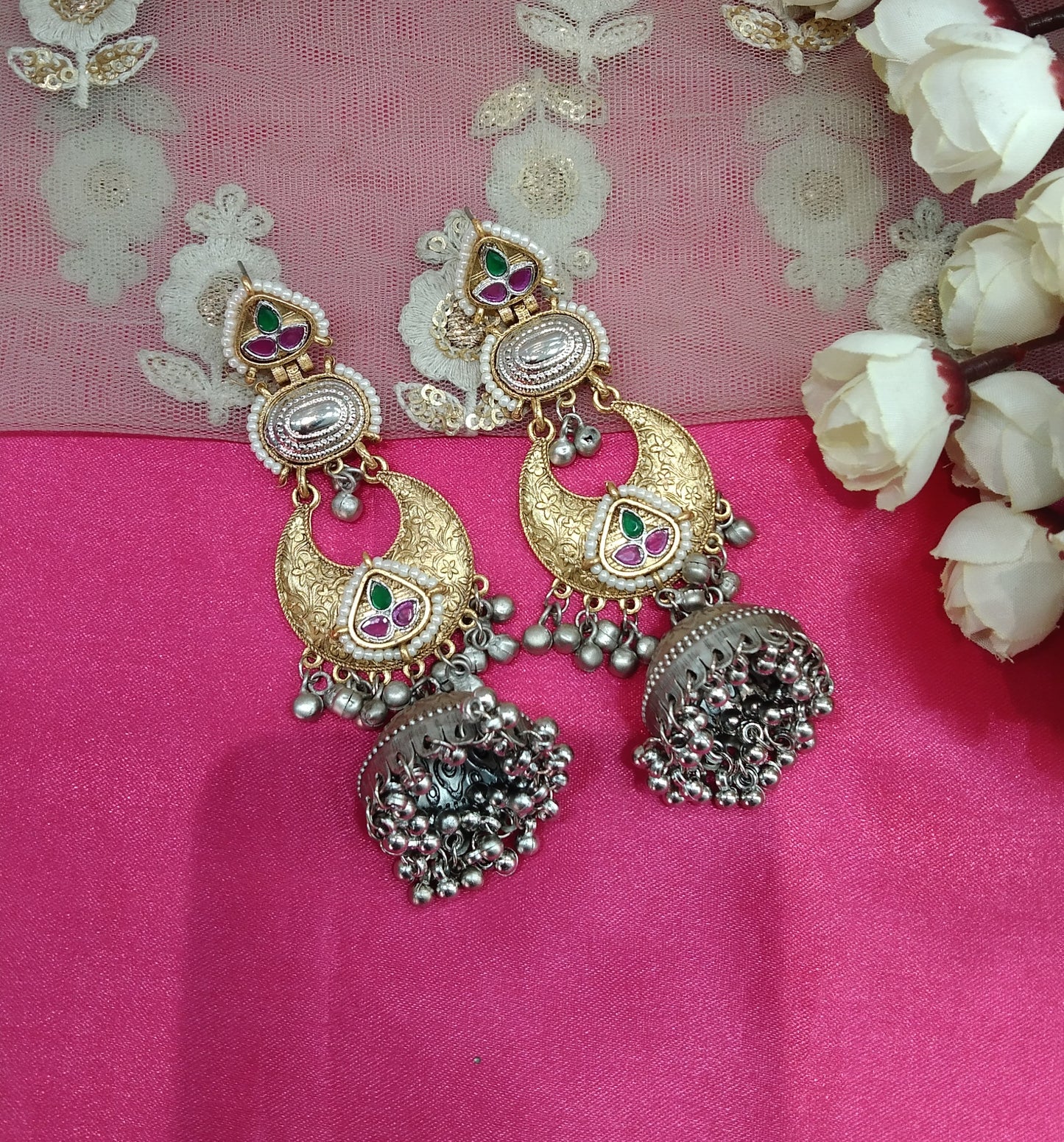 Brass Jhumka Bollywood Kritika Earrings