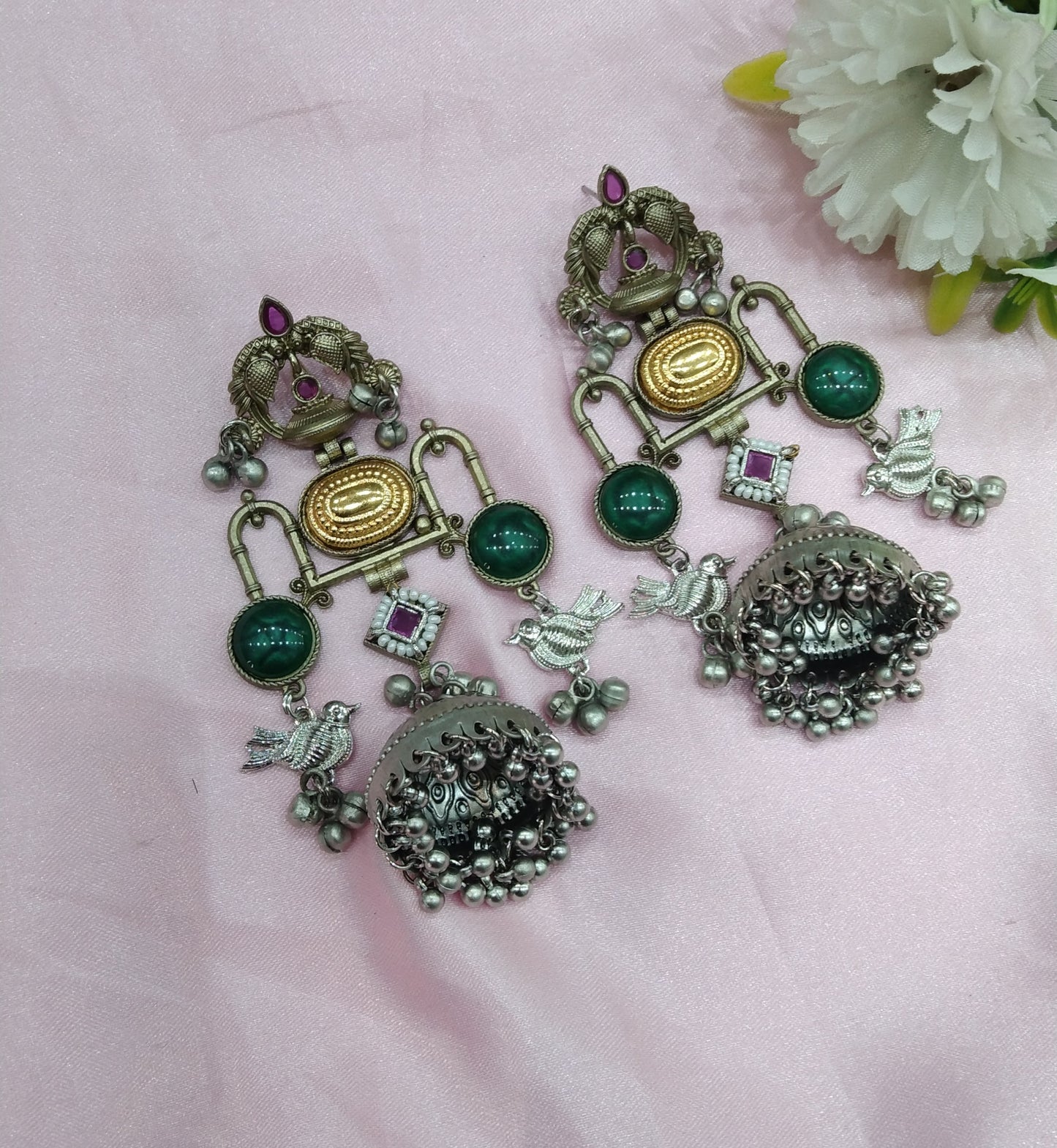 Brass Jhumka Bollywood Priniti Earrings