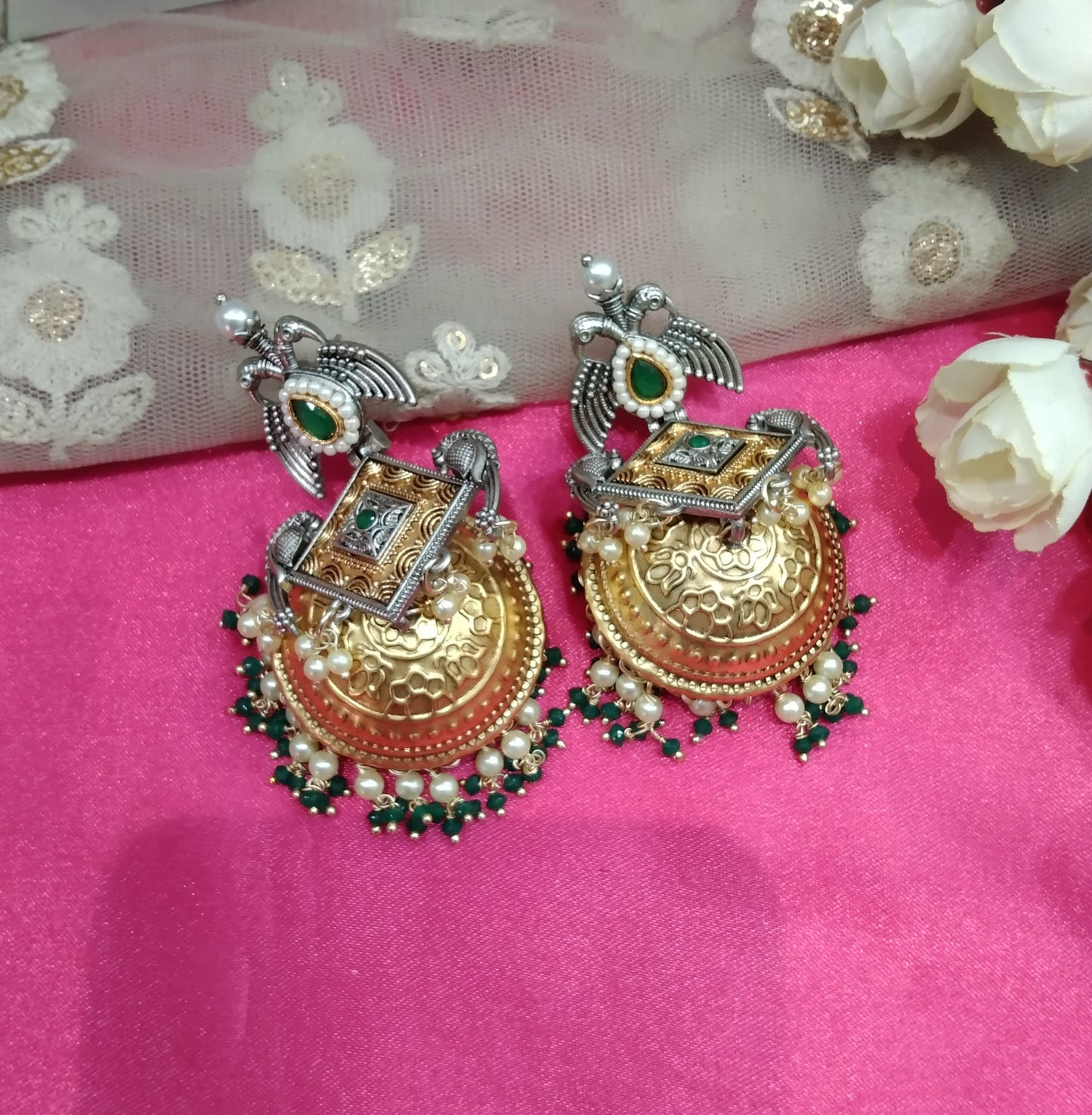 Brass Jhumka Bollywood Priniti Earrings