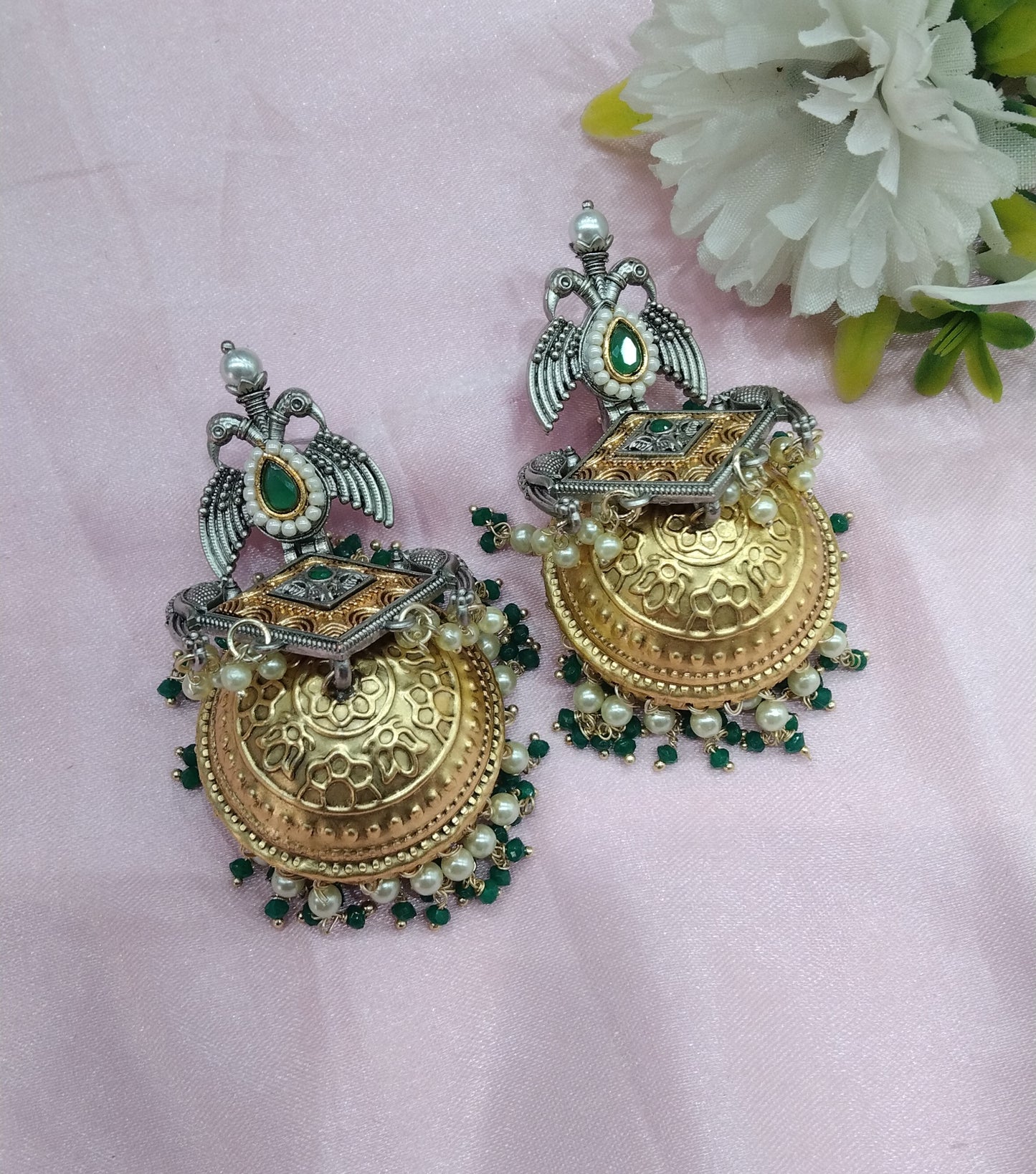 Brass Jhumka Bollywood Priniti Earrings