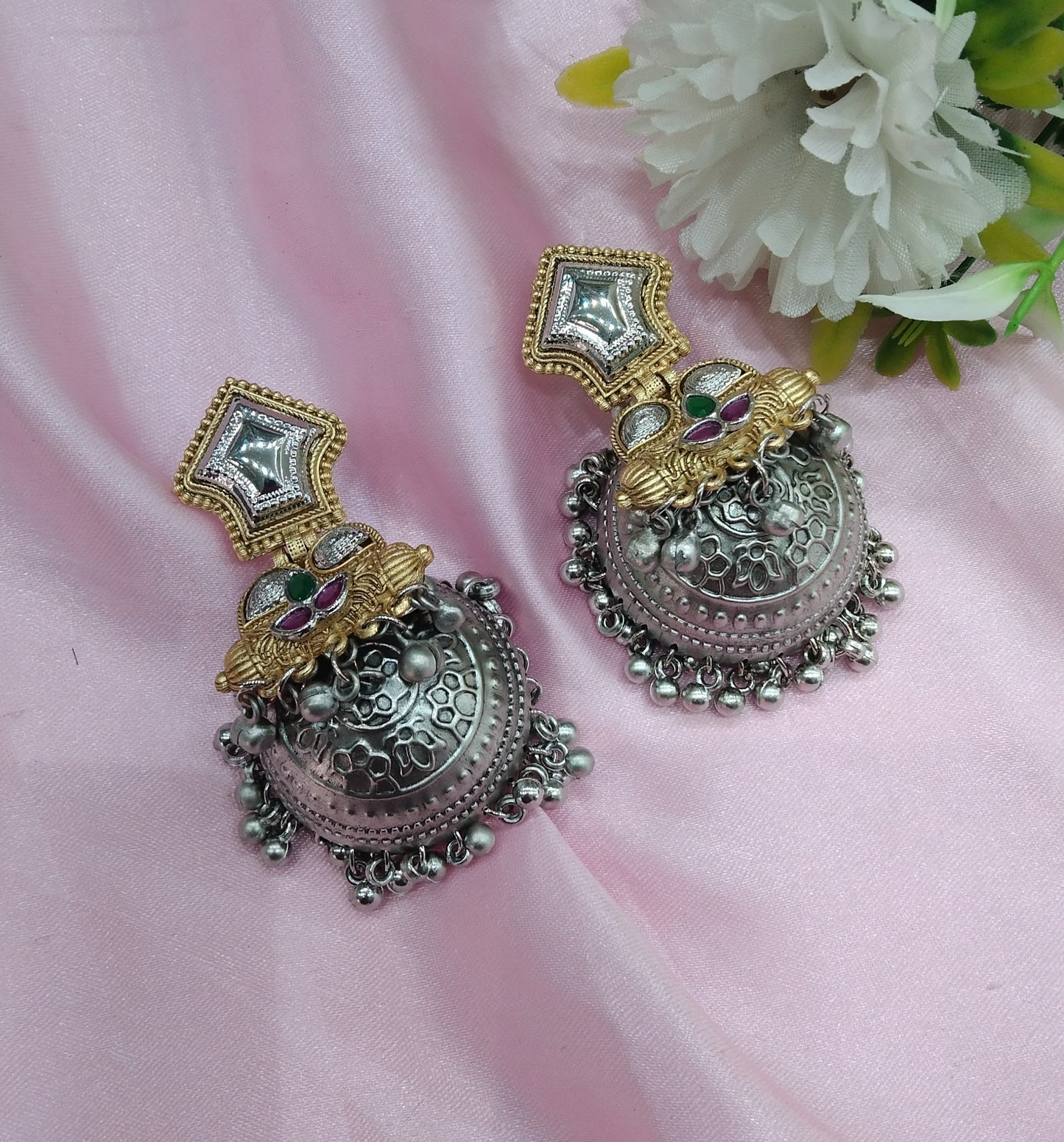 Brass Jhumka Bollywood Priniti Earrings