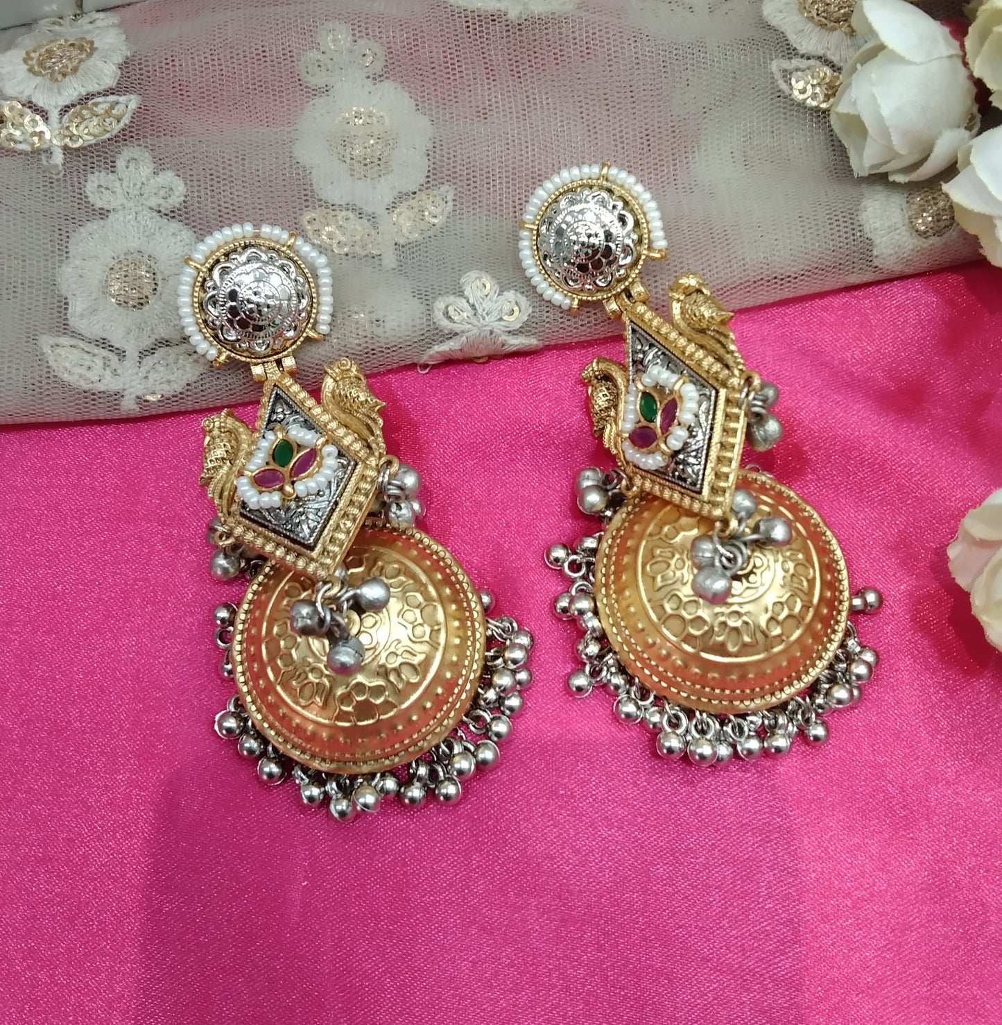 Brass Jhumka Bollywood Priniti Earrings
