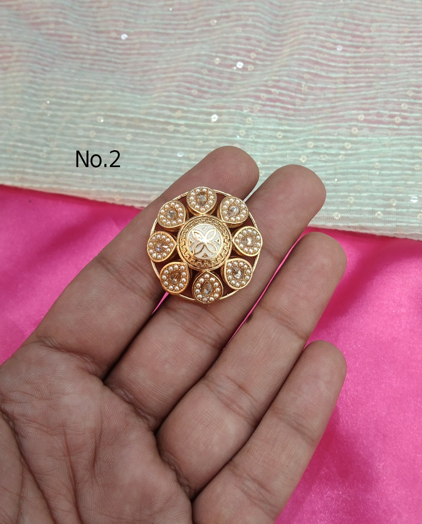 Gold Cocktail Indian Finger Rings