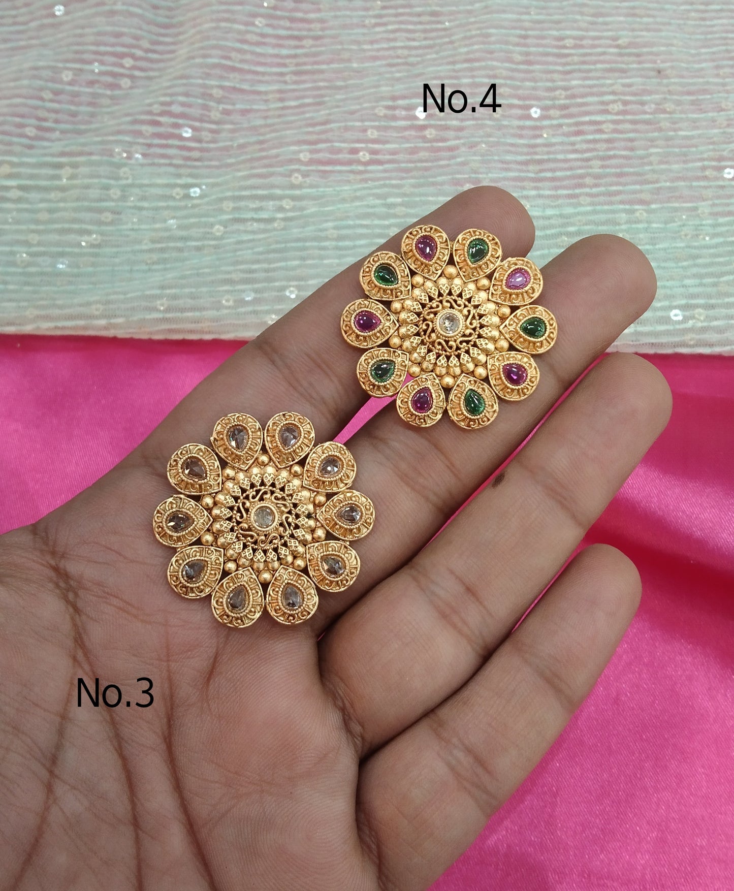 Gold Cocktail Indian Finger Rings