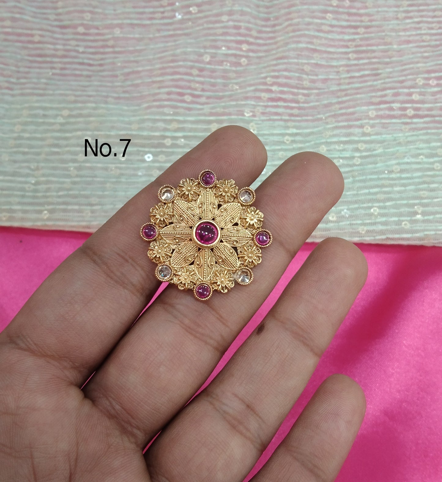 Gold Cocktail Indian Finger Rings