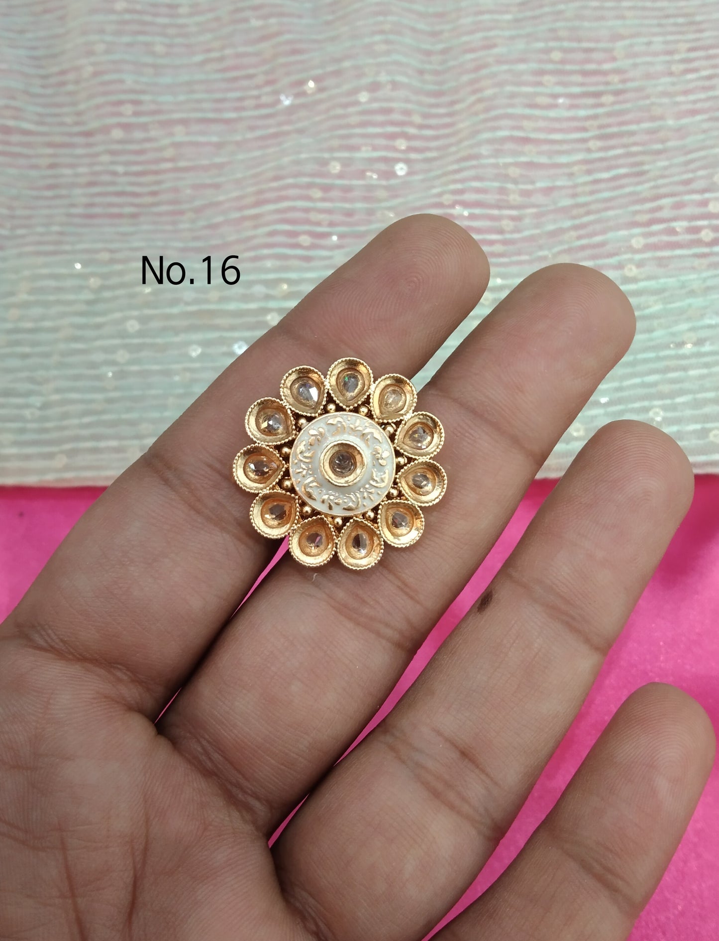 Gold Cocktail Indian Finger Rings