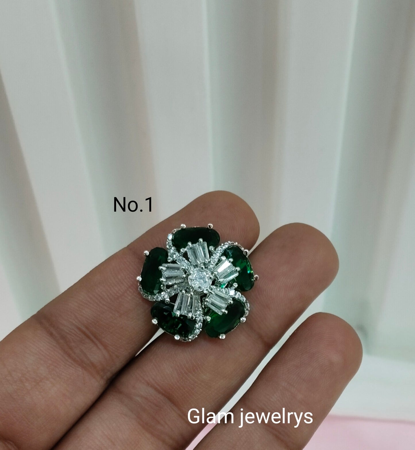 CZ American Diamond Adjustable Indian Finger Rings