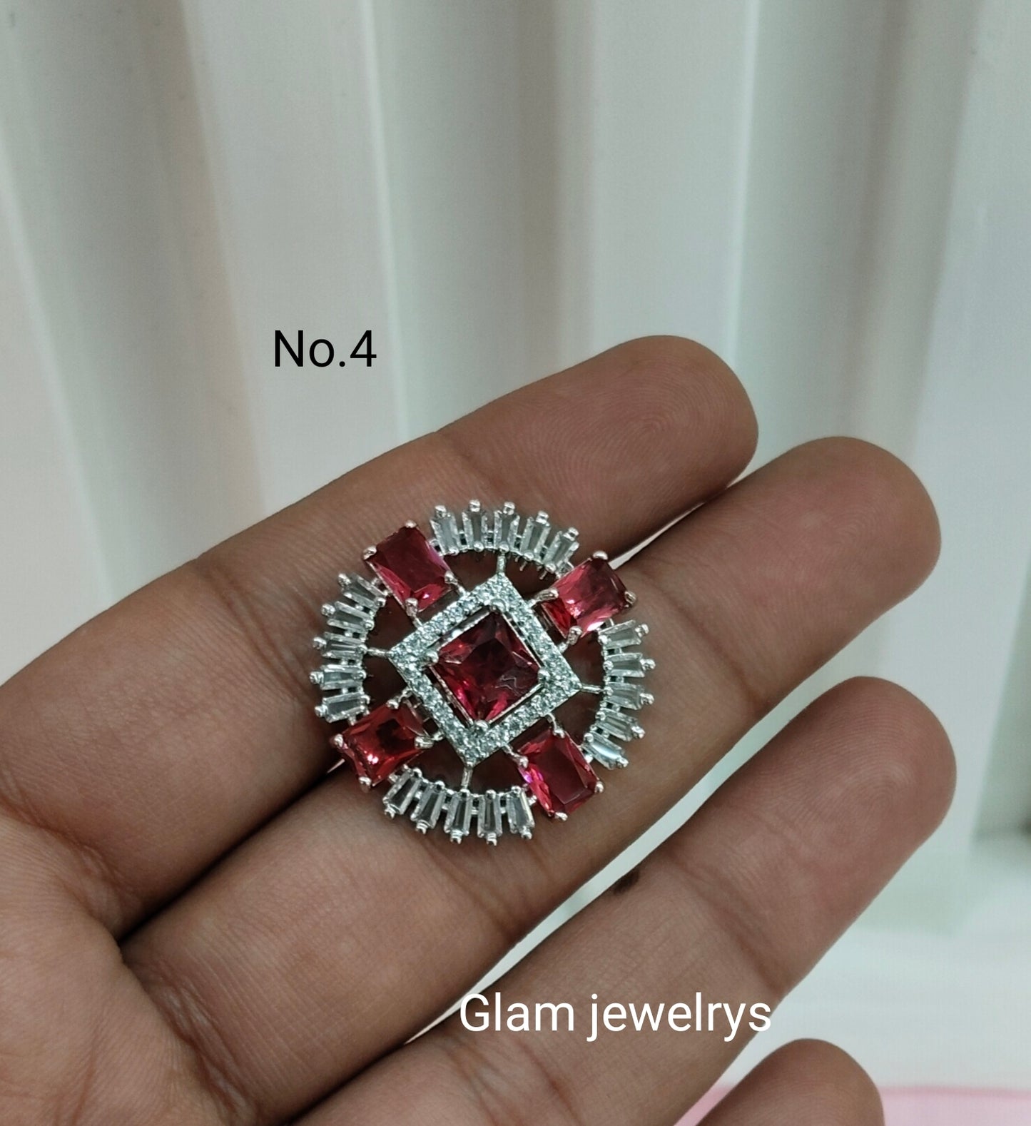 CZ American Diamond Adjustable Indian Finger Rings