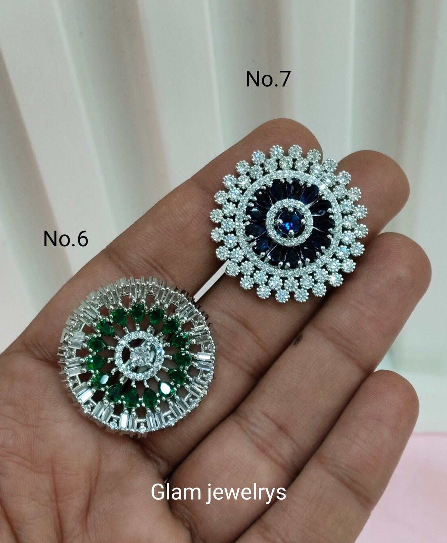 CZ American Diamond Adjustable Indian Finger Rings