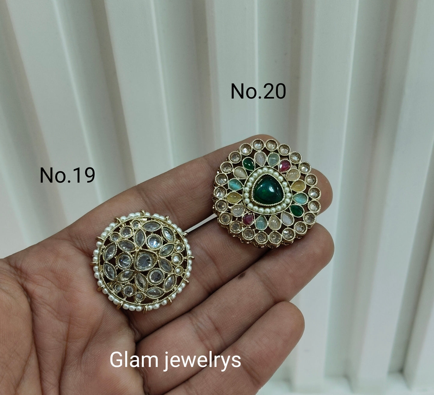 Champagne Stone Adjustable Indian Finger Rings