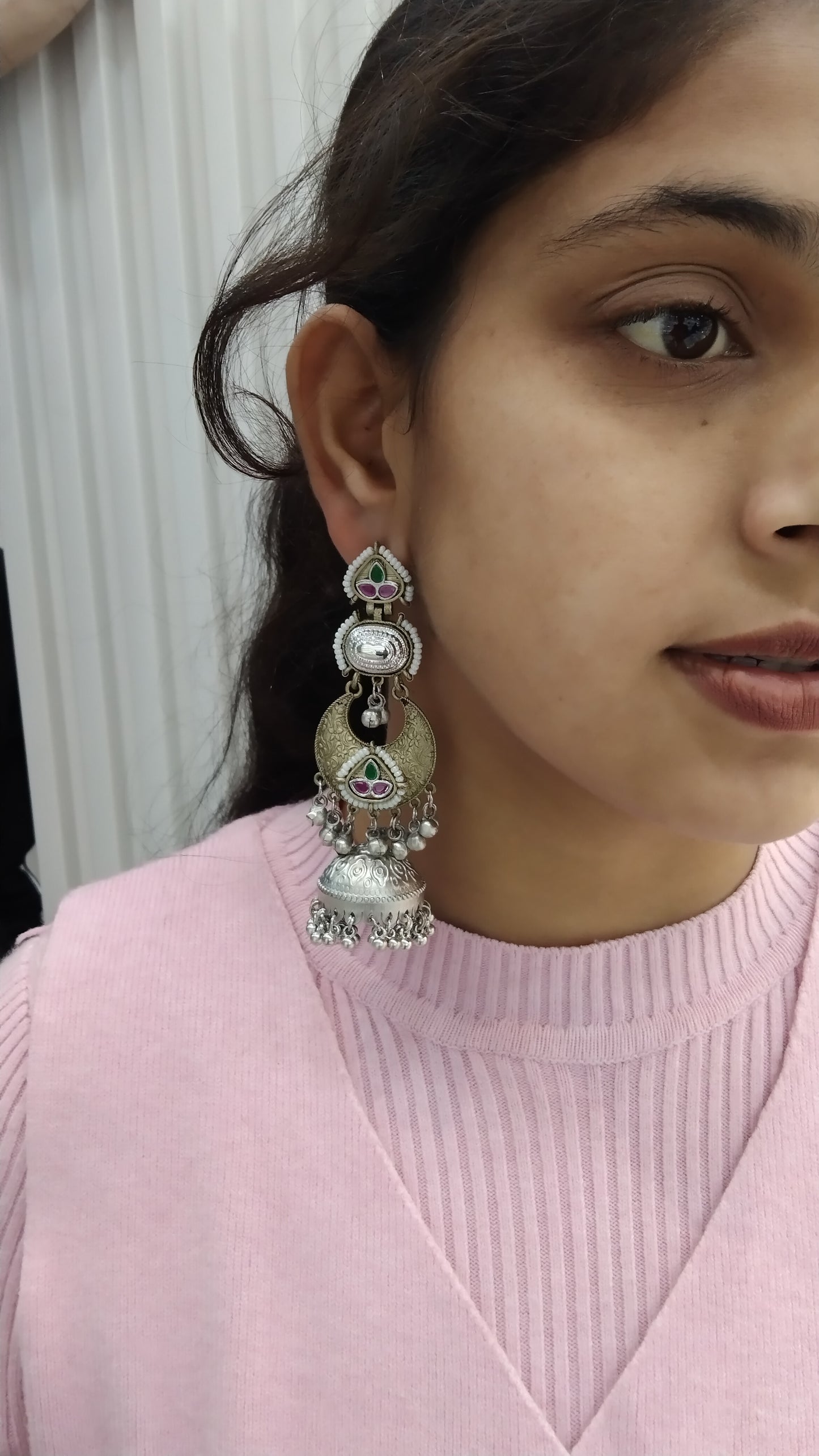 Brass Jhumka Bollywood Kritika Earrings