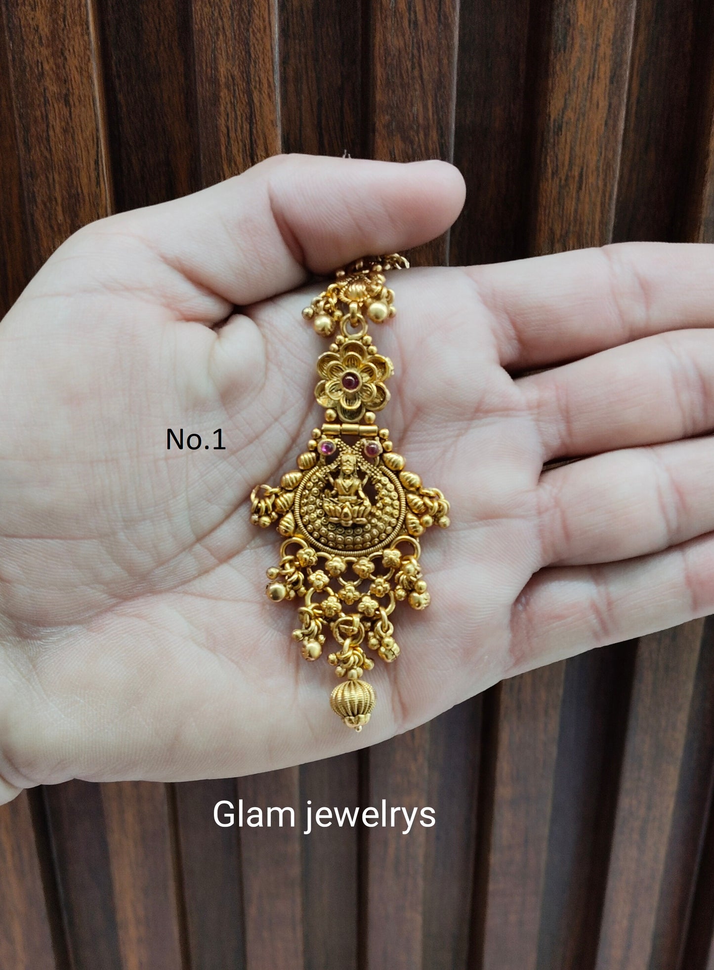 Gold polki Tikka Jewellery  Headpiece Gurpiar Set