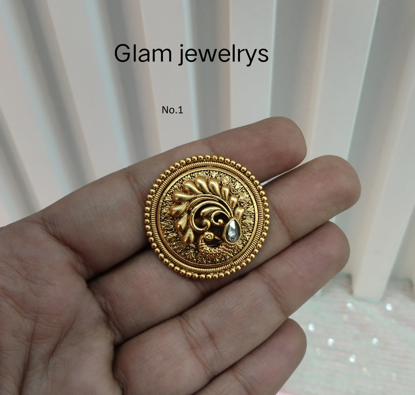 Gold Cocktail Indian Finger Rings
