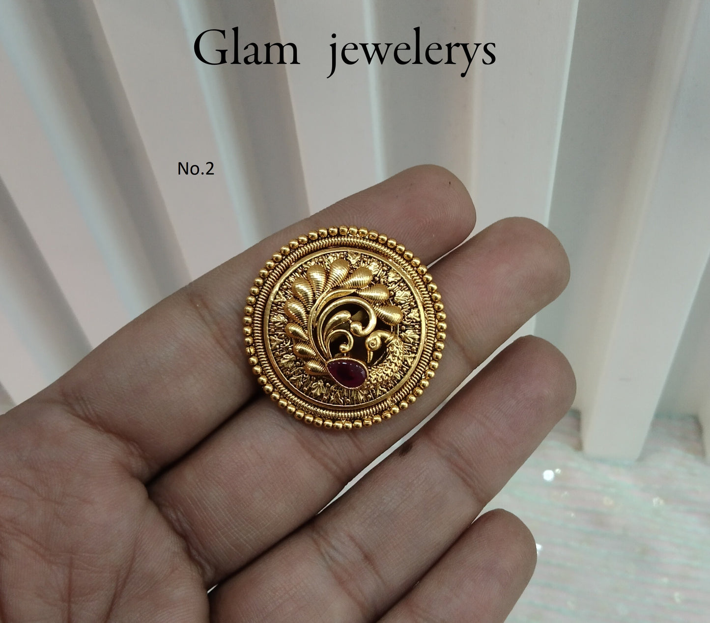 Gold Cocktail Indian Finger Rings