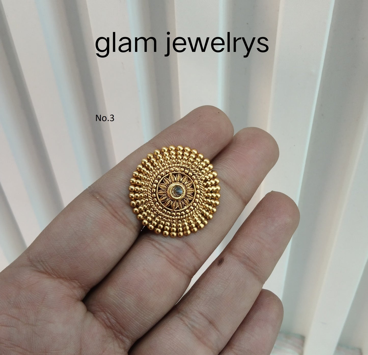 Gold Cocktail Indian Finger Rings