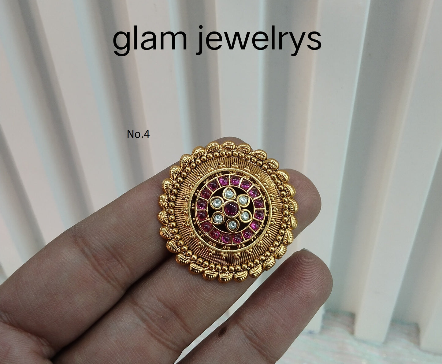Gold Cocktail Indian Finger Rings