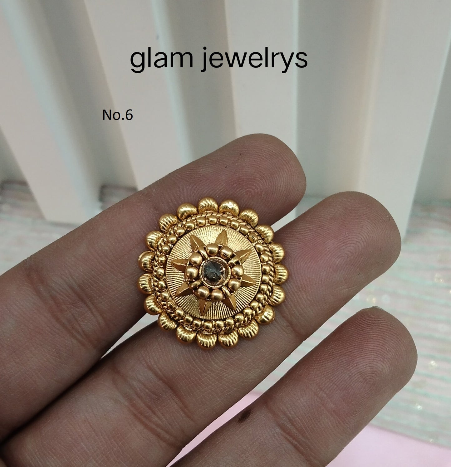 Gold Cocktail Indian Finger Rings