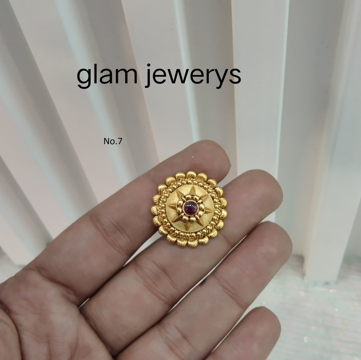 Gold Cocktail Indian Finger Rings