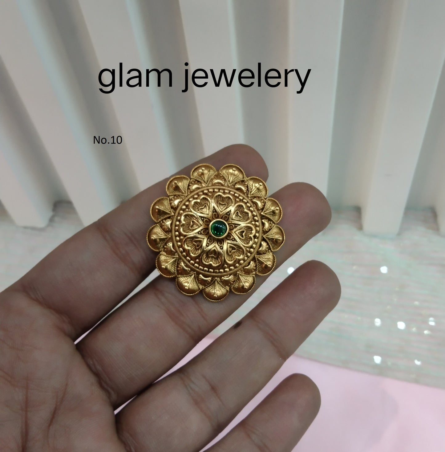 Gold Cocktail Indian Finger Rings