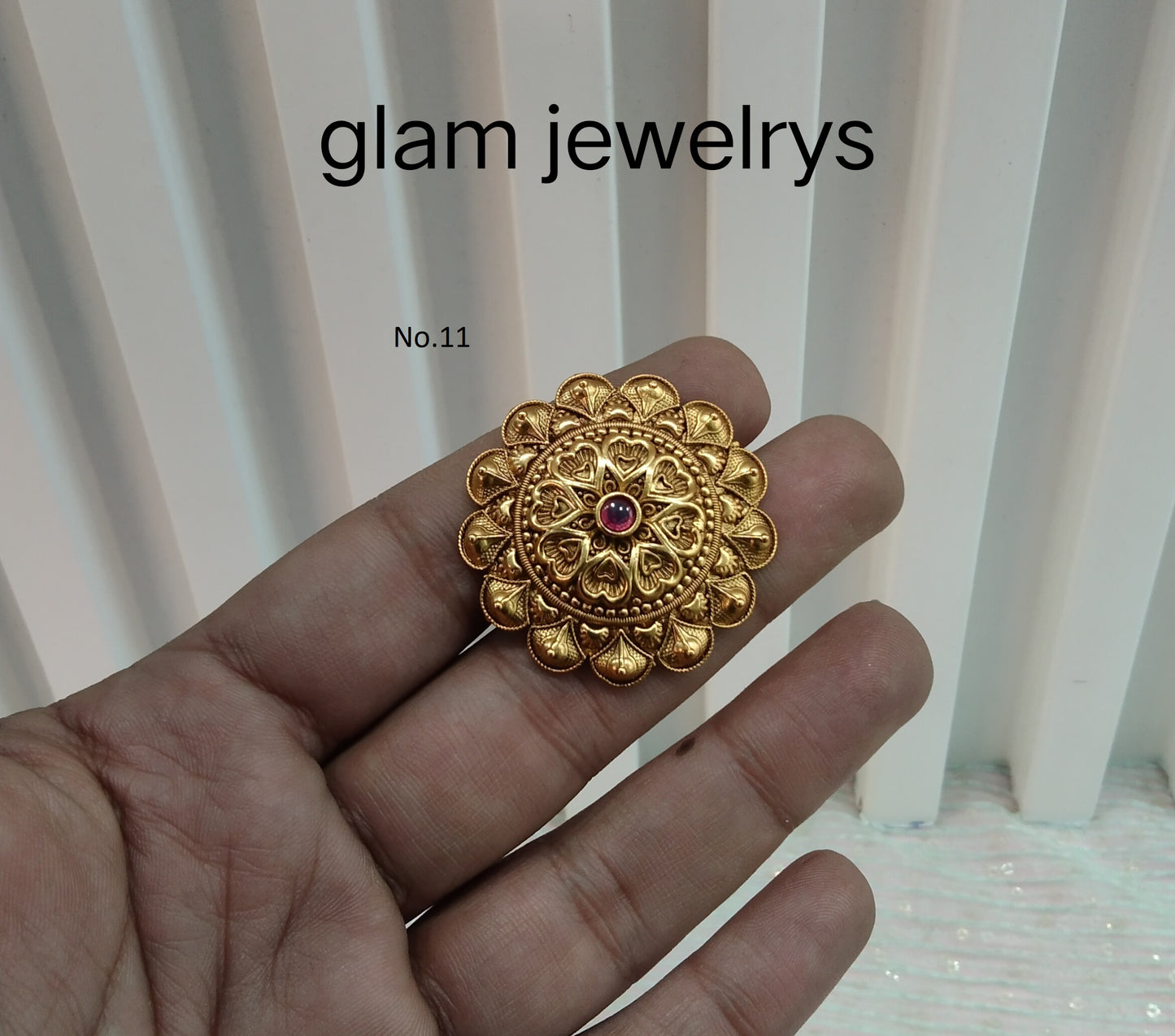 Gold Cocktail Indian Finger Rings