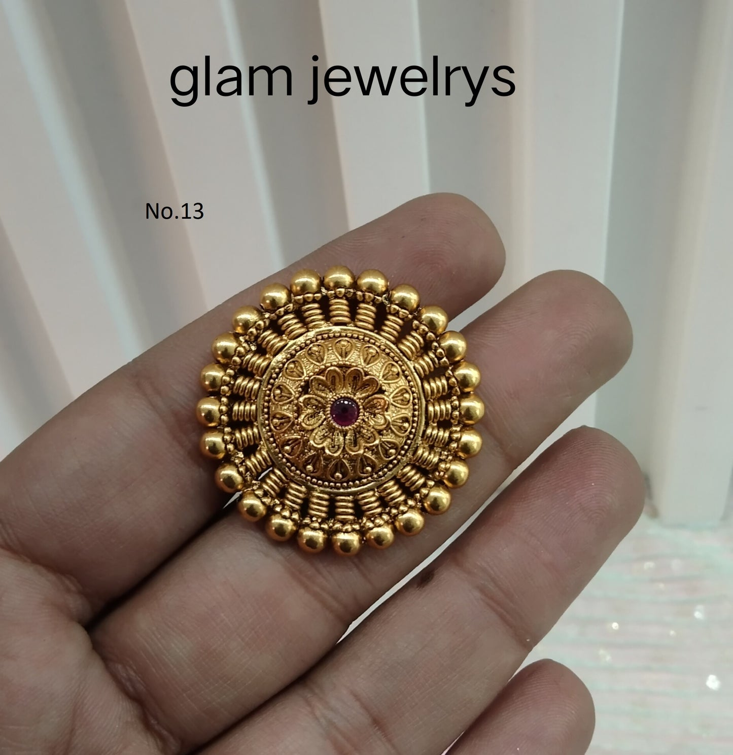Gold Cocktail Indian Finger Rings