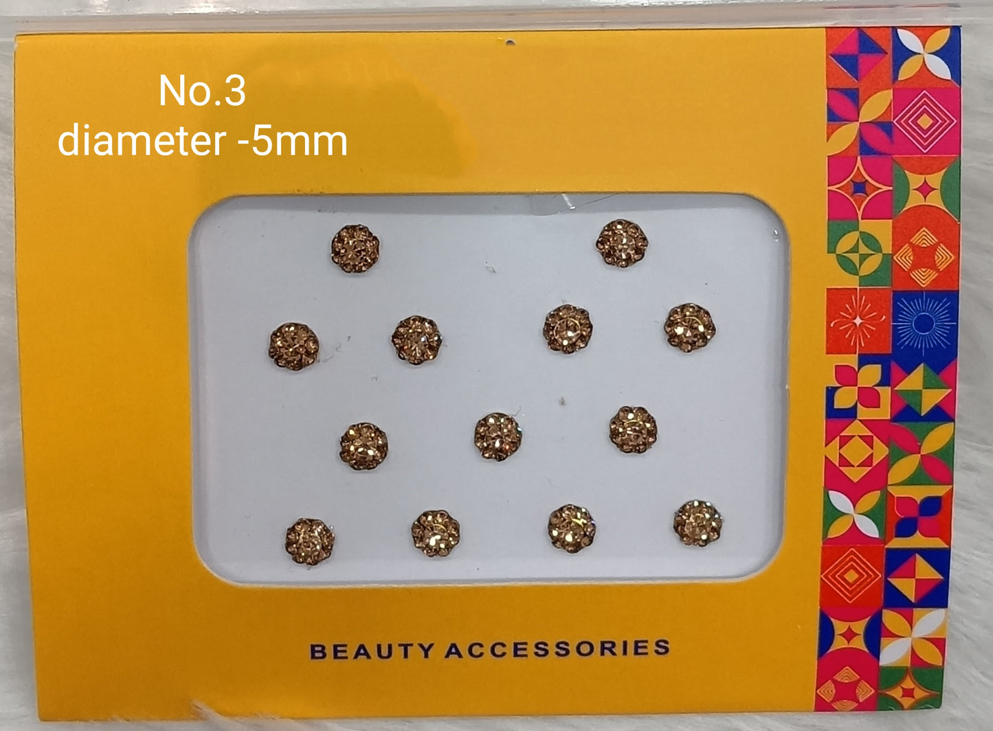 Indian Round Bindis Tattoo Sticker Silver Gold Bollywood Card