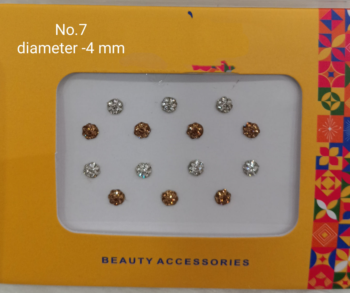 Indian Round Bindis Tattoo Sticker Silver Gold Bollywood Card