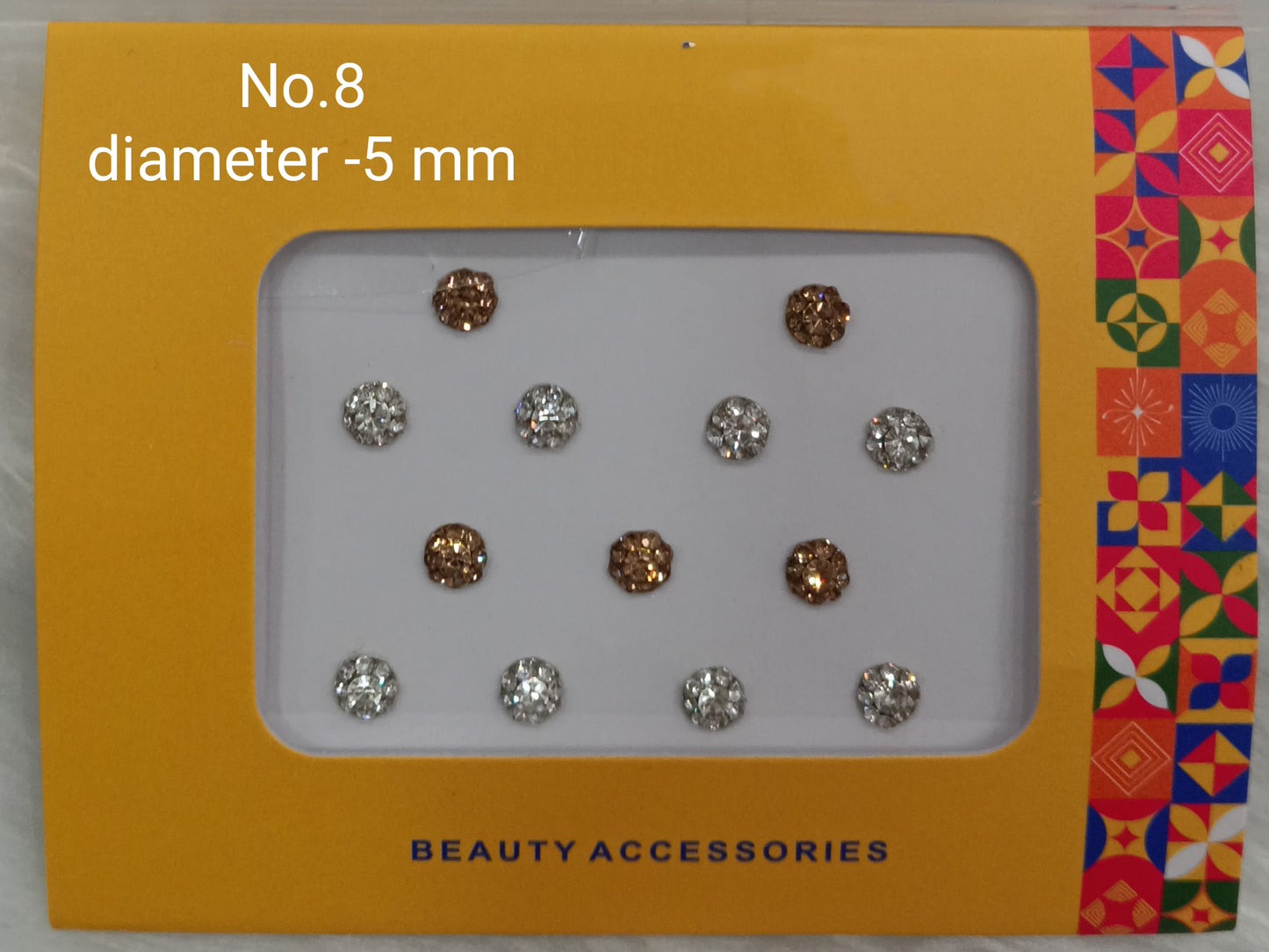 Indian Round Bindis Tattoo Sticker Silver Gold Bollywood Card