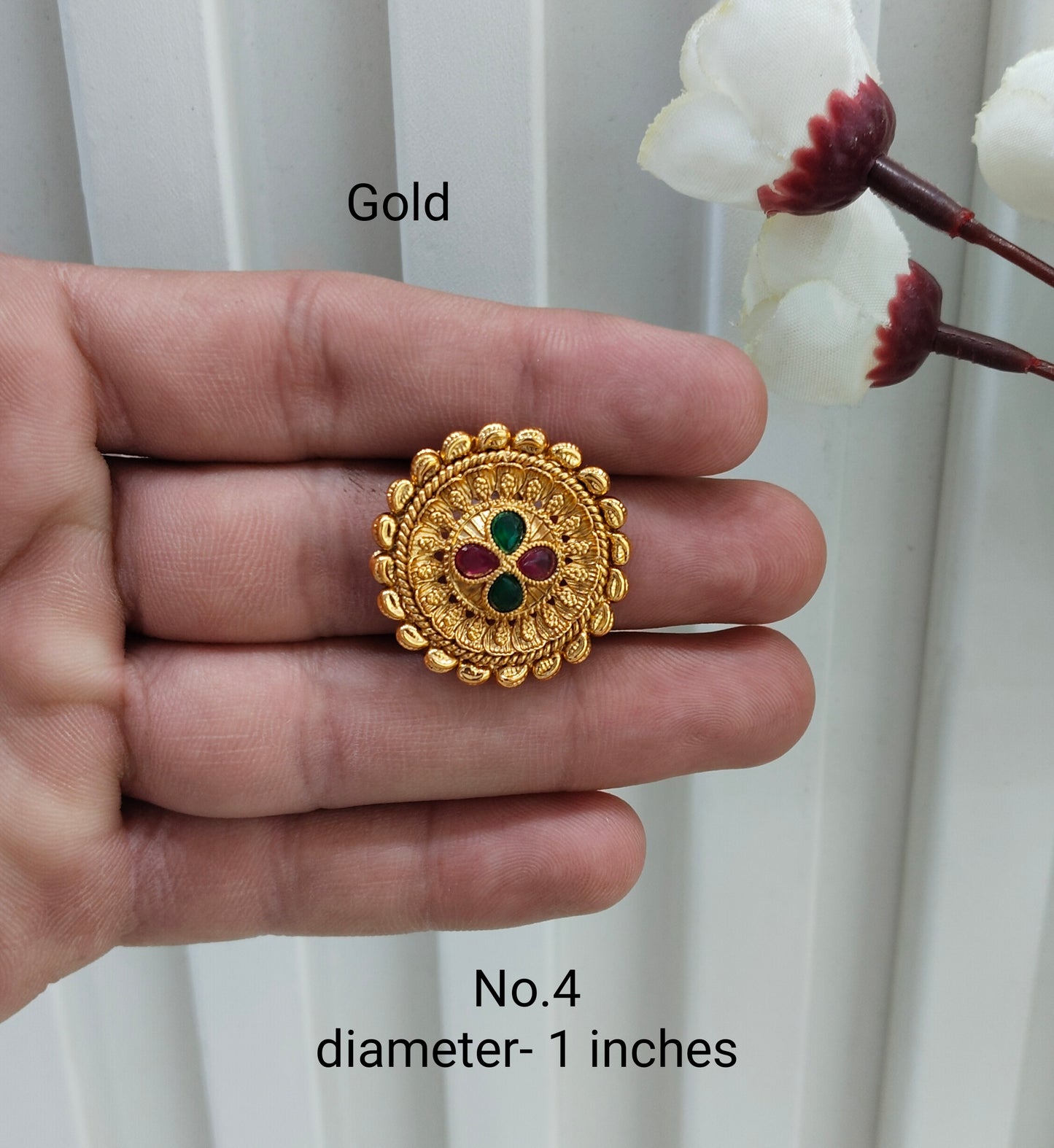 Gold Cocktail Indian Finger Rings