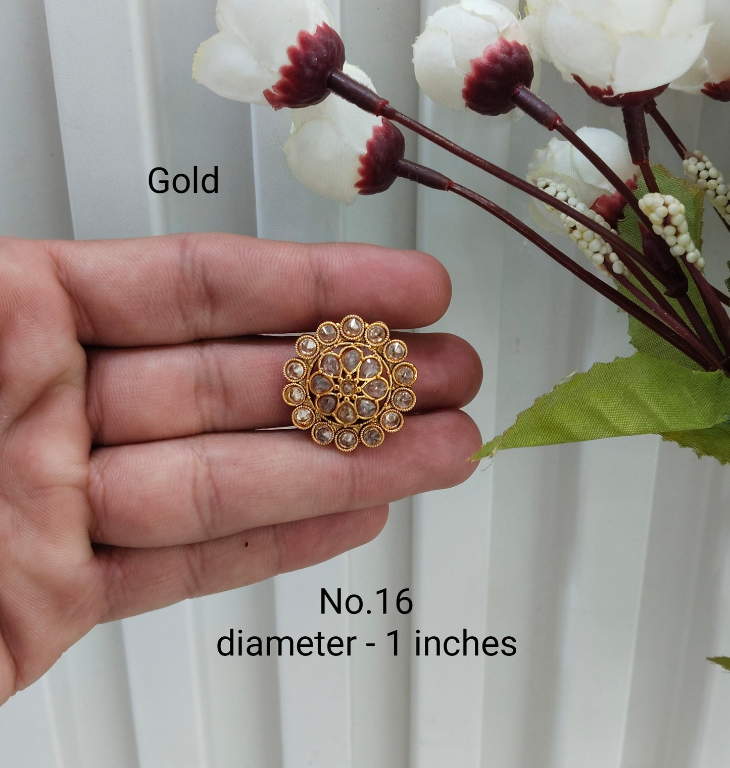 Gold Cocktail Indian Finger Rings