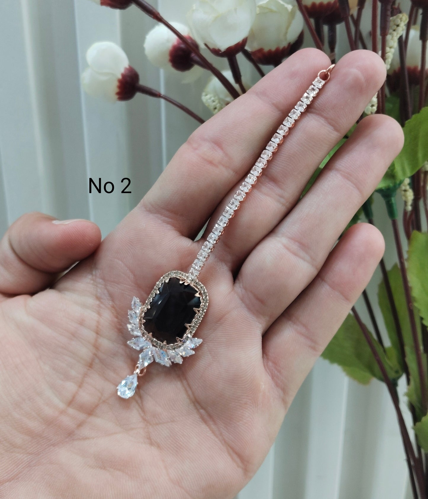 Crystal Tikka Jewellery Indian Headpiece Set