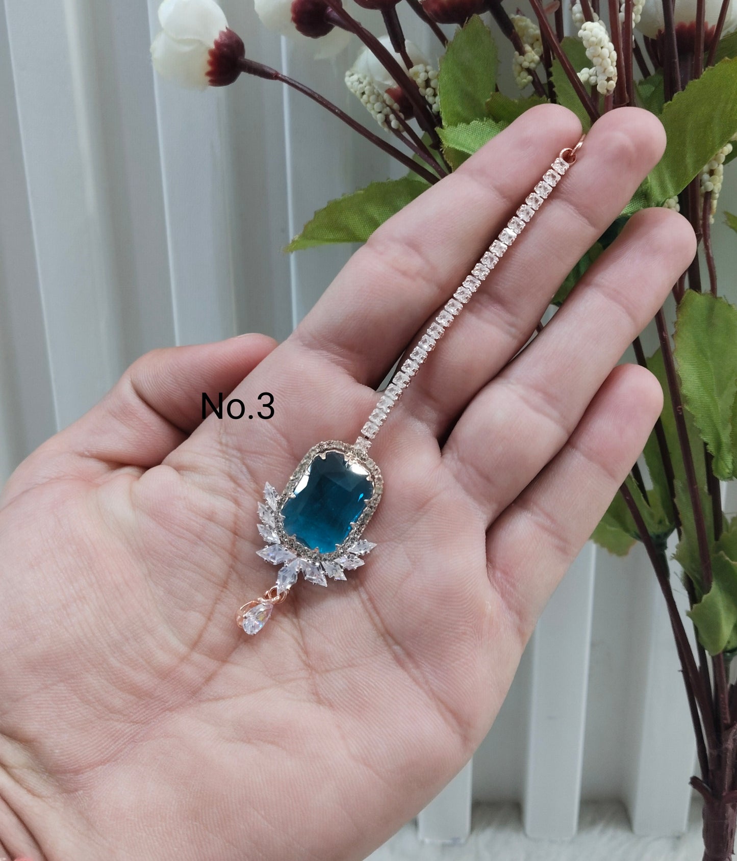 Crystal Tikka Jewellery Indian Headpiece Set