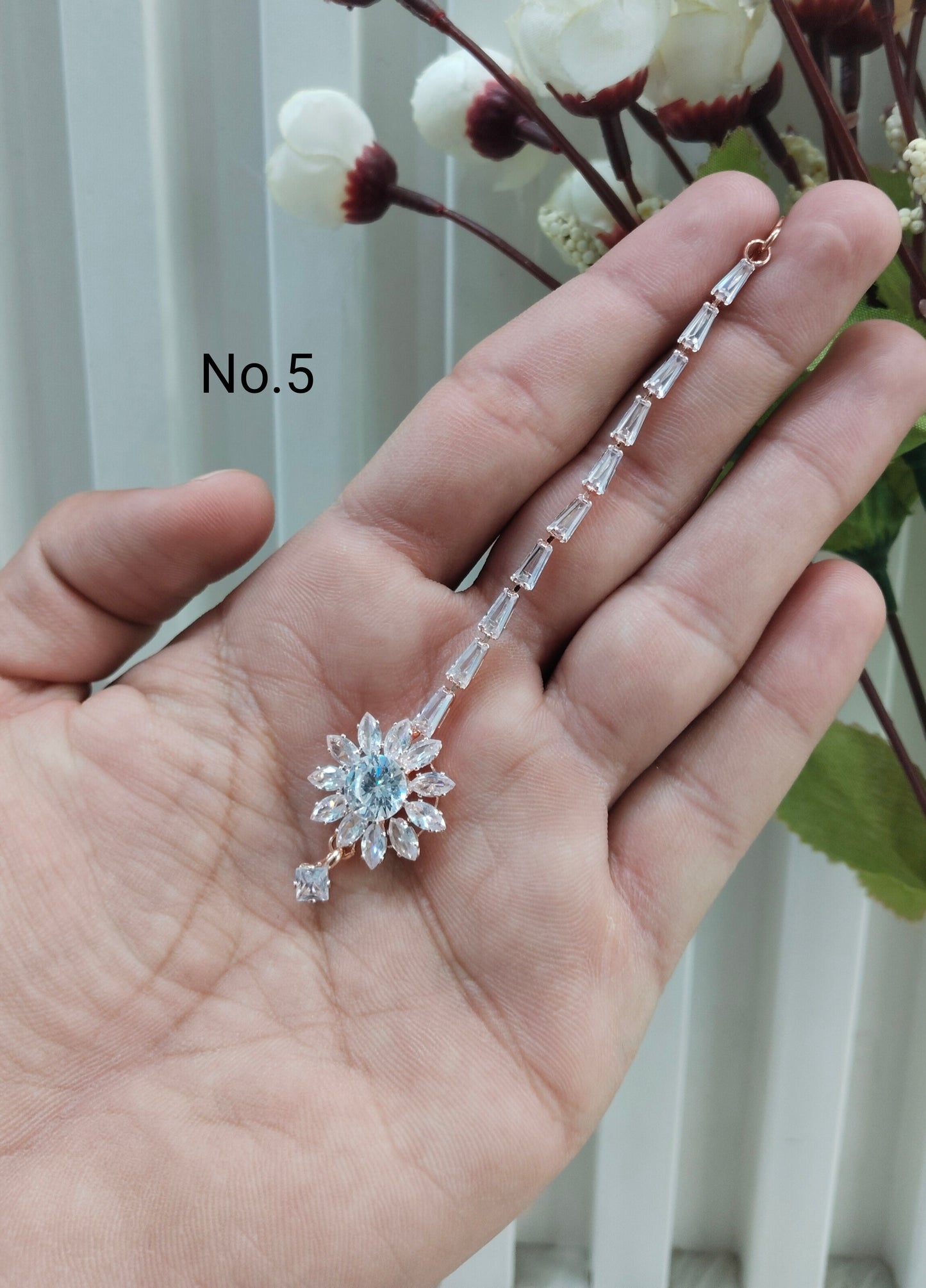 Crystal Tikka Jewellery Indian Headpiece Set
