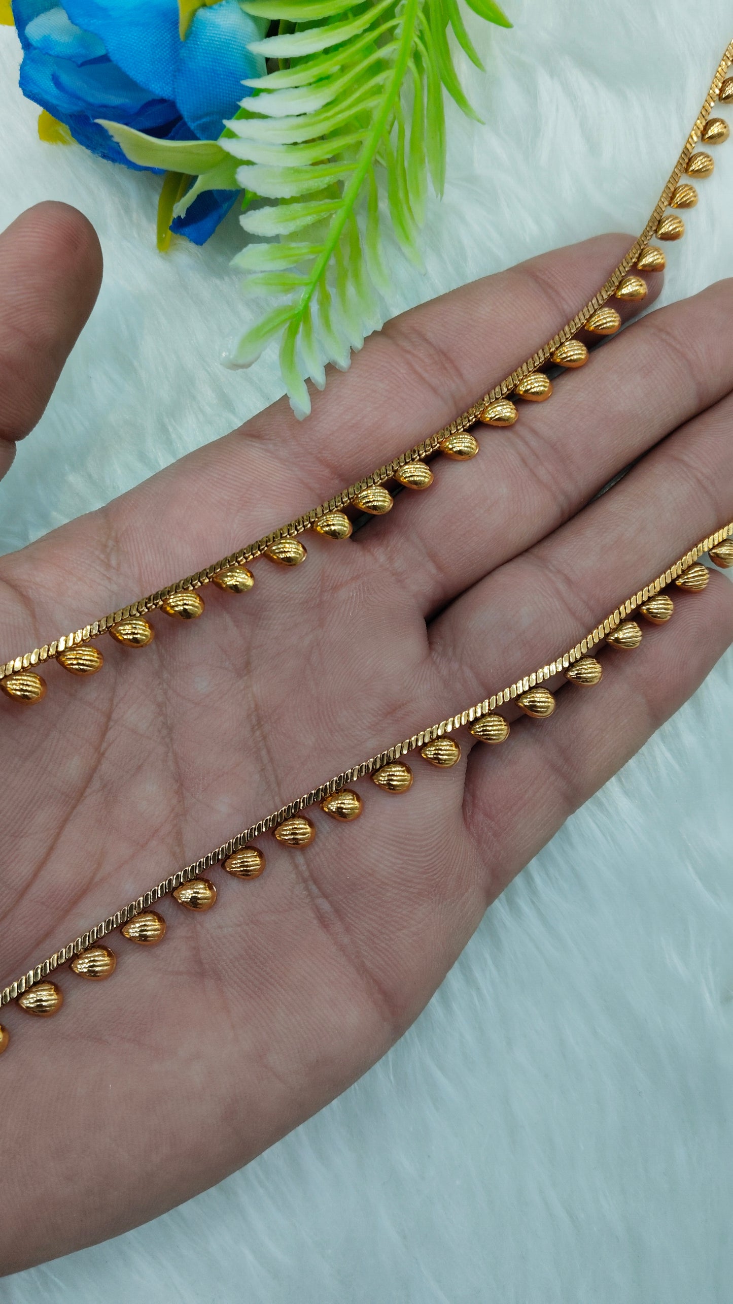 Gold Anklets Jhanjar Payal Indian Jewellery Set