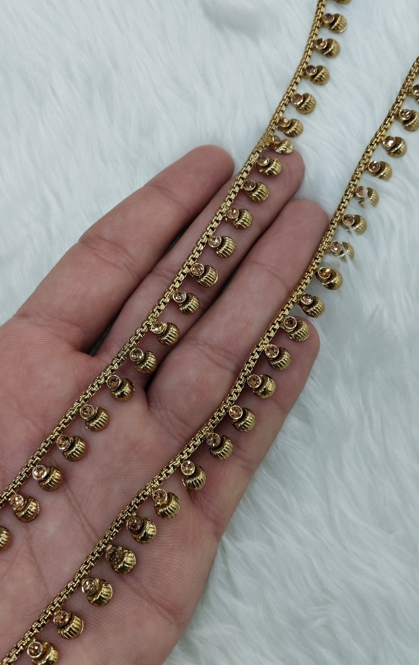 Antique Gold Anklets Jhanjar Payal Indian Jewellery Set