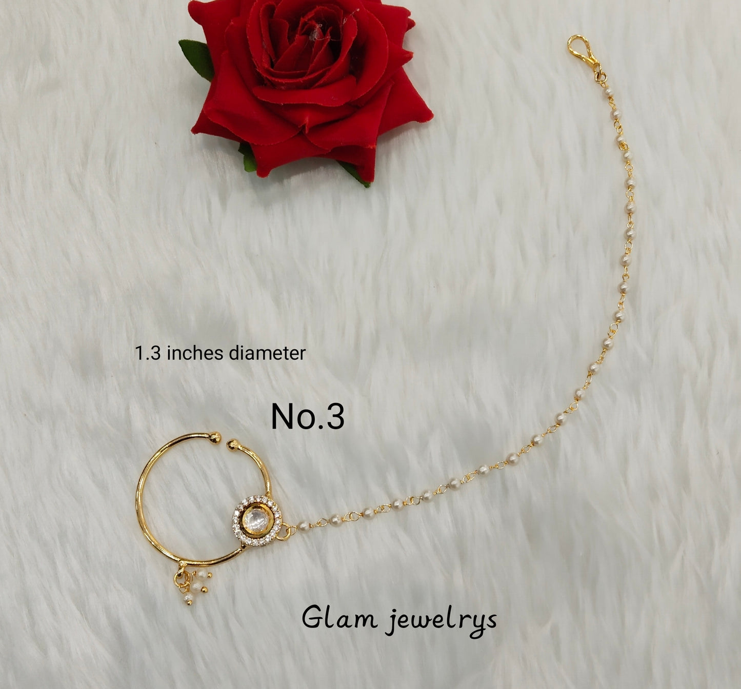 Nose ring Indian bridal nathini for pierced nose