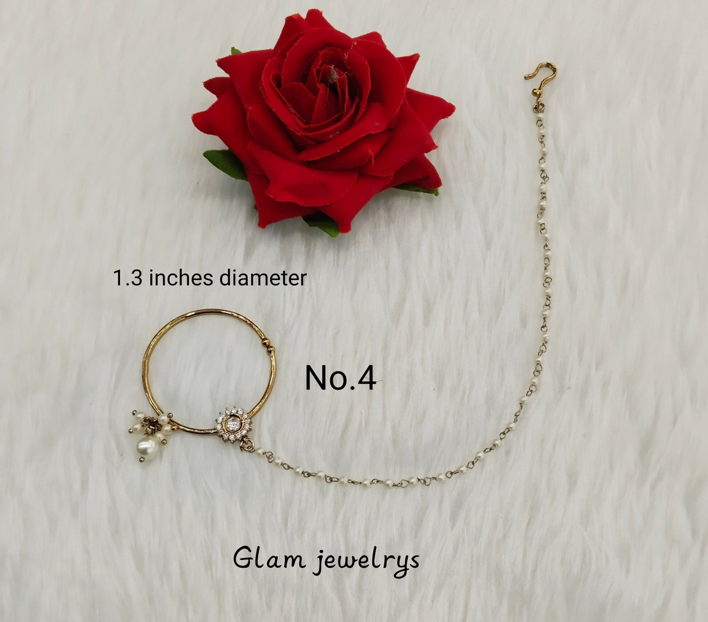 Nose ring Indian bridal nathini for pierced nose