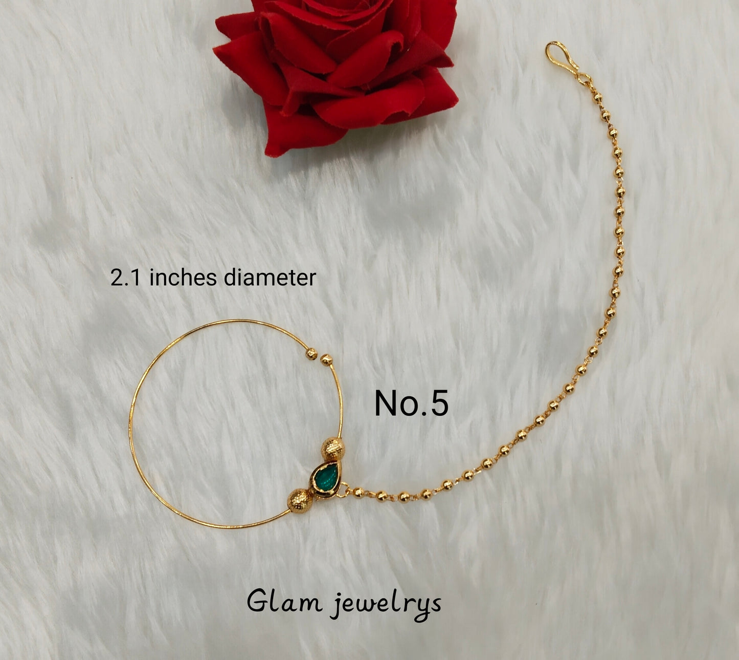 Nose ring Indian bridal nathini for pierced nose