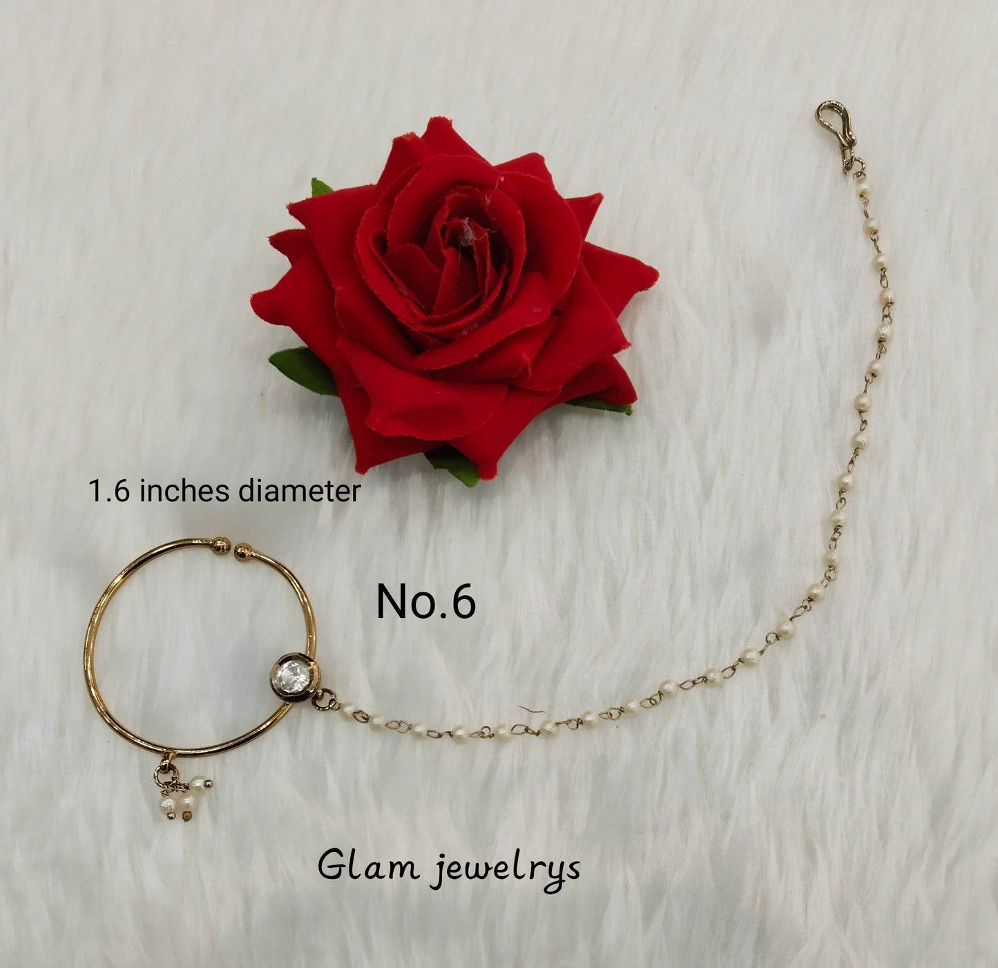 Nose ring Indian bridal nathini for pierced nose