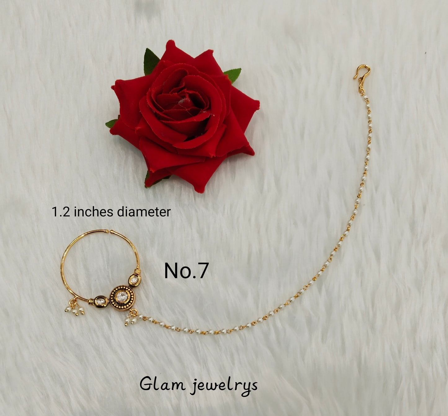 Nose ring Indian bridal nathini for pierced nose