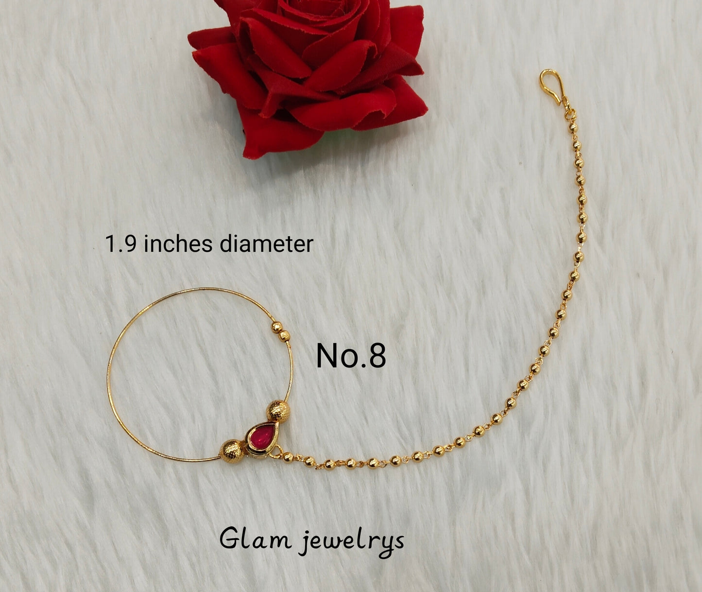 Nose ring Indian bridal nathini for pierced nose