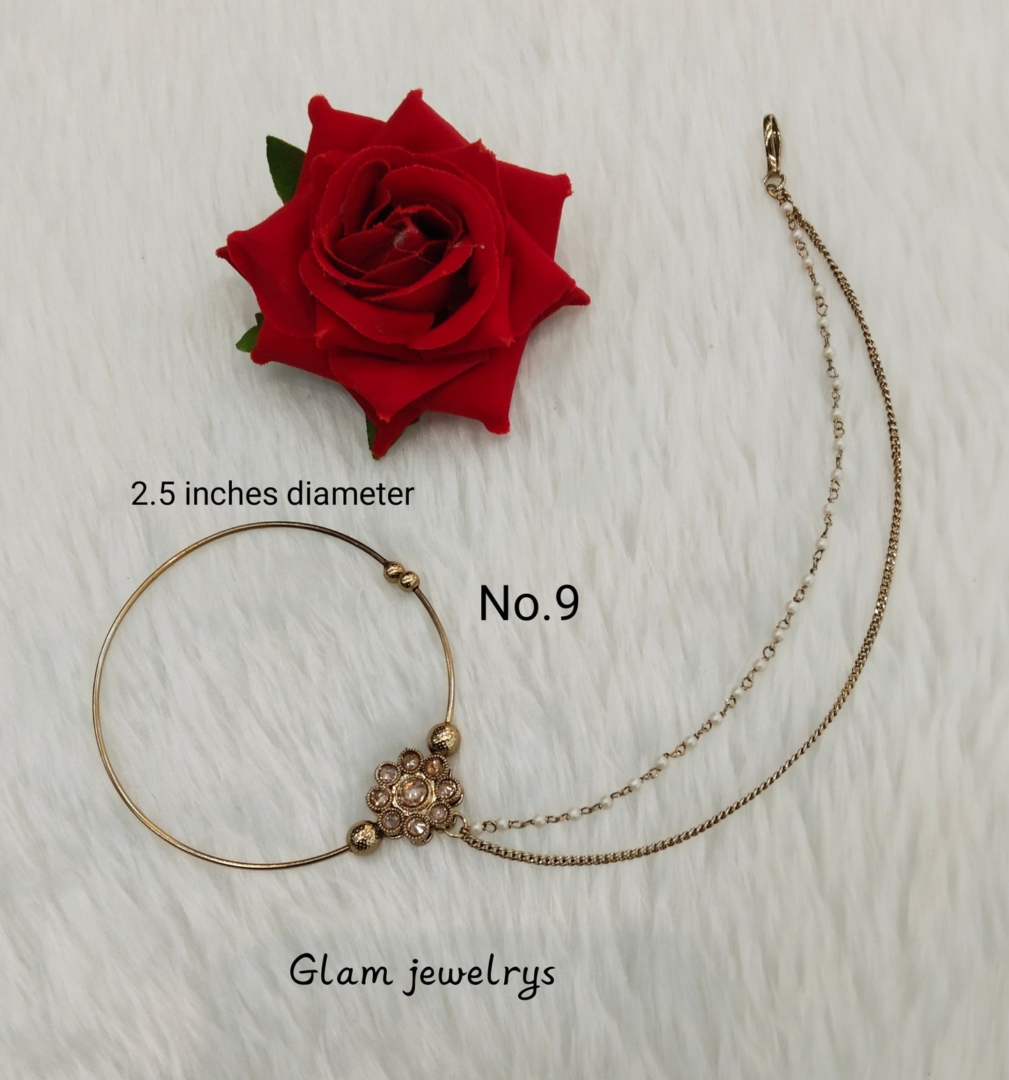 Nose ring Indian bridal nathini for pierced nose