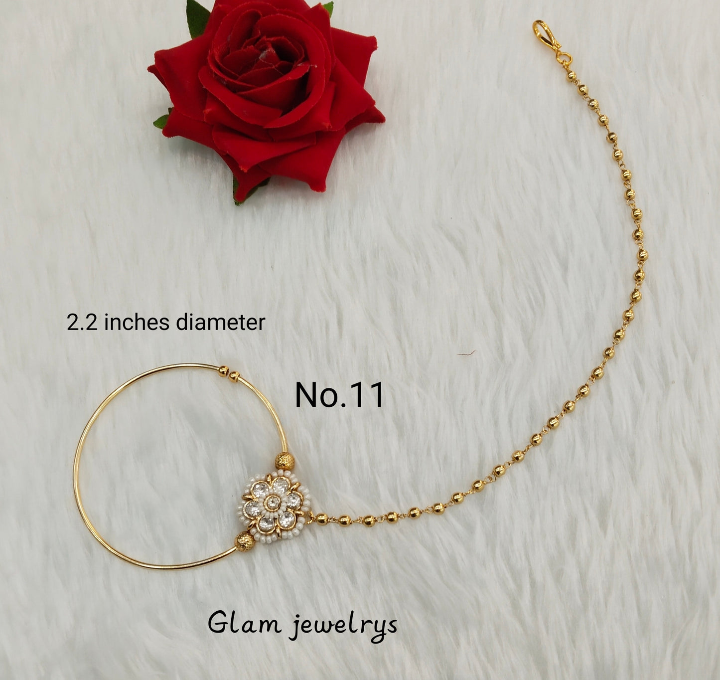 Nose ring Indian bridal nathini for pierced nose