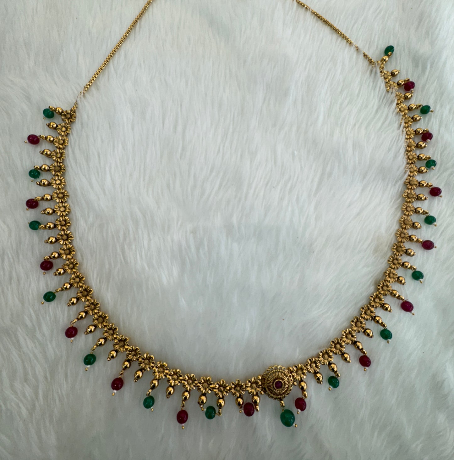 Ruby Green Belly Chain sari saree chain Jewellery Indian Kamarbandh Kamarband Online