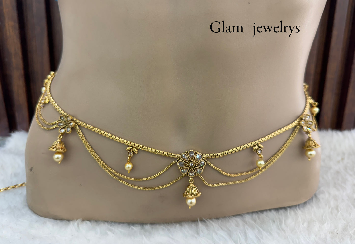 Gold Belly Chain sari saree chain Jewellery Indian Kamarbandh Kamarband Online