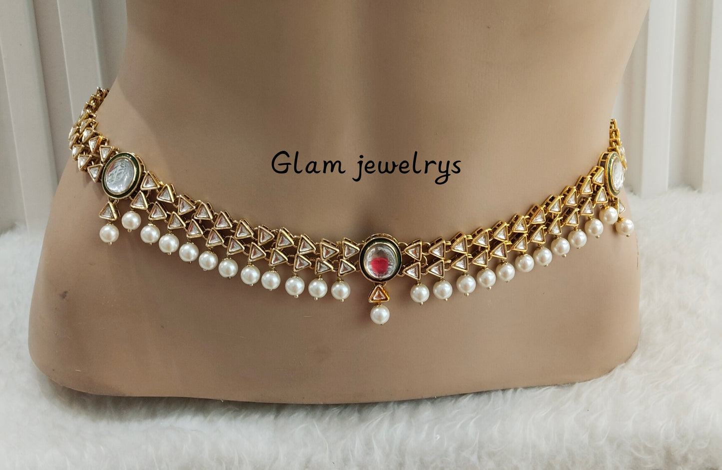 Gold Belly chain indian kamarbelt saree chain