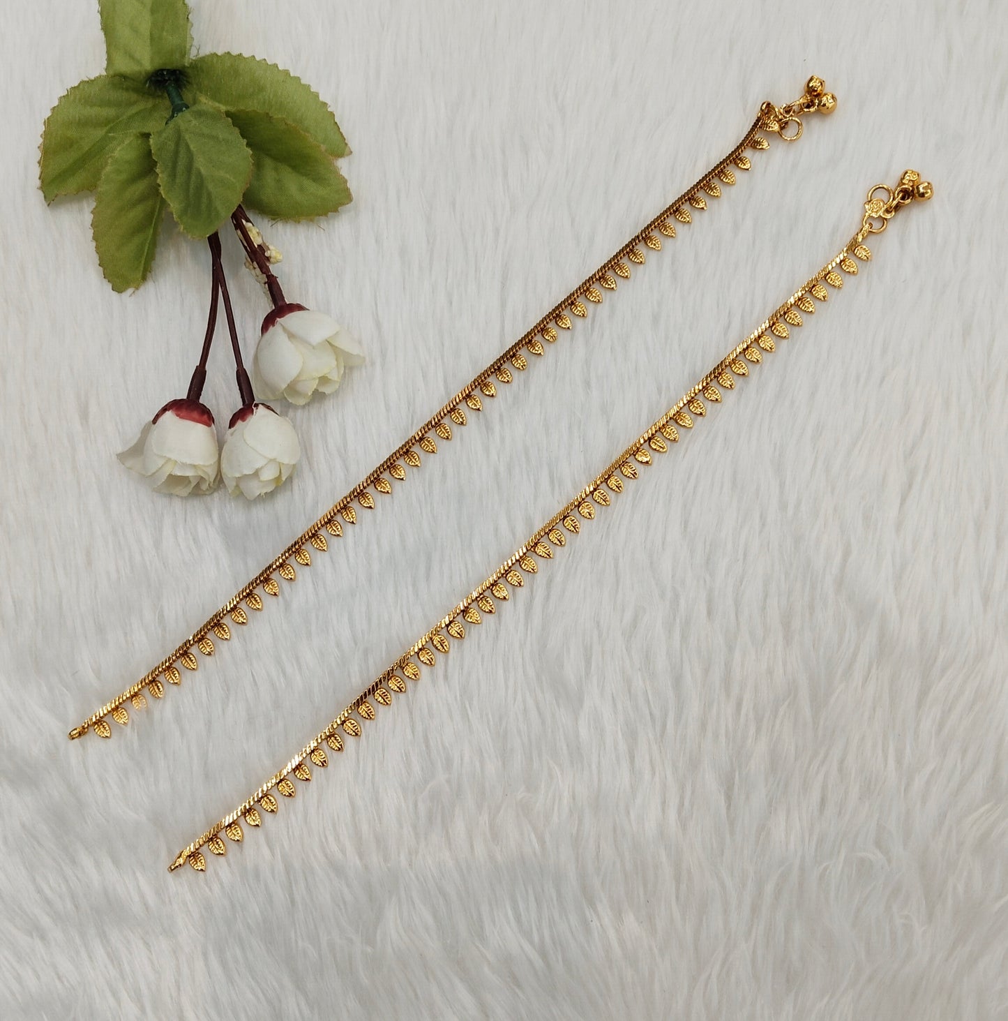 Gold Anklets Jhanjar Payal Indian Jewellery Set